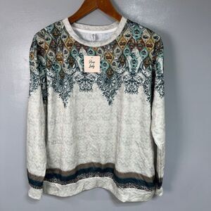 Pixie Lady Women’s Sweatshirt sz L Pullover Stretch NEW #D870